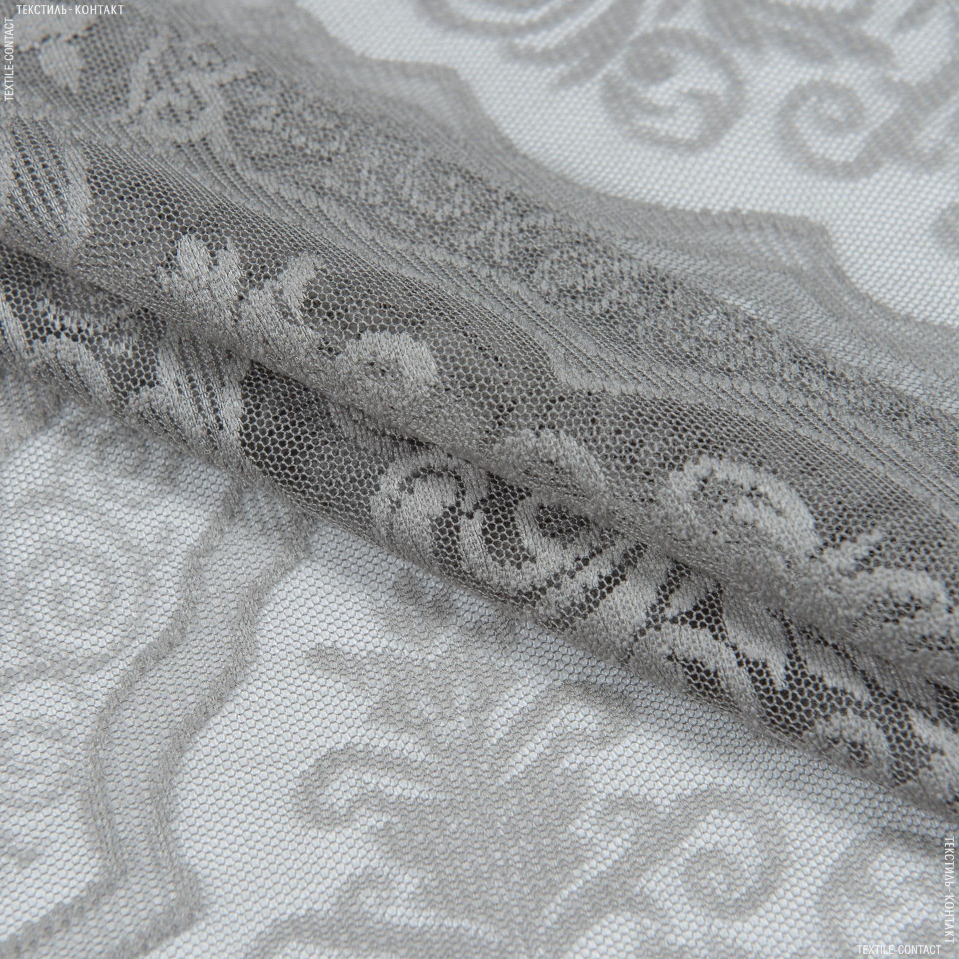 Ткани гардинные ткани - Гардинное полотно гипюр анаит серый