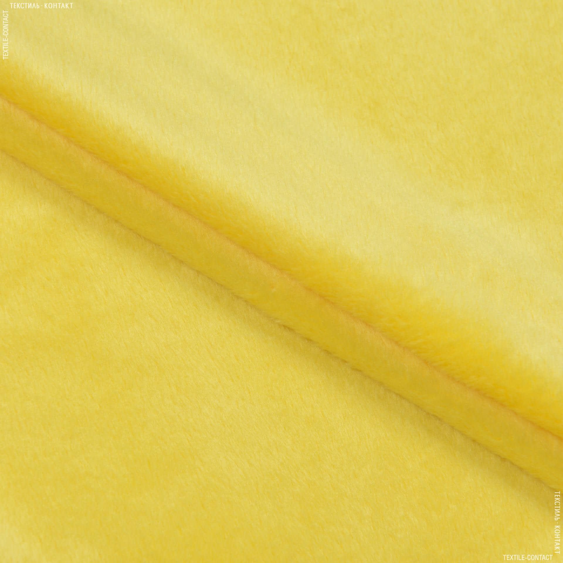 Тканини для м'яких іграшок - Плюш (вельбо) жовтий