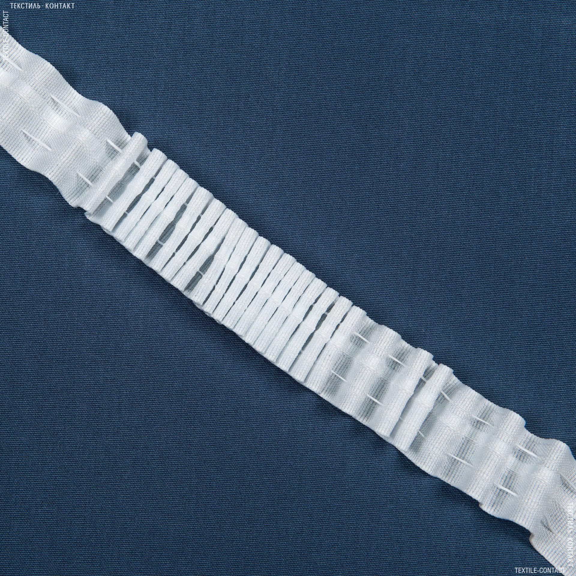 Ткани тесьма - Тесьма шторная  40мм±0.5мм/(100x2) , равномерная нефиксированная, матовая