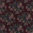 Ткани для декоративных подушек - Гобелен   розы гамильтон фон бордо