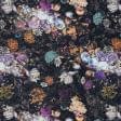 Тканини портьєрні тканини - Декоративна тканина ельбрус букет/ фіолет оранж