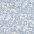 Ткани портьерные ткани - Декоративная ткань омбра цветы/ ombra  фон голубой