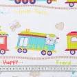 Ткани для детского постельного белья - Бязь набивная детская поезд