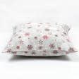 Ткани готовые изделия - Чехол  на подушку новогодний/ снежинки,  фон серый 45х45см