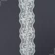 Ткани для пэчворка - Декоративное  кружево Зара cеребро 17 см