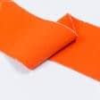 Ткани трикотаж - Воротник- манжет  оранжевый 10х42см