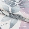 Ткани портьерные ткани - Декоративная ткань листья богемиан /bohemian  серый сизый
