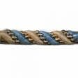 Тканини шнур декоративний - Шнур Базель, бежево-синій