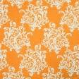 Тканини готові вироби - Декоративна штора Карусель вензель / оранж 150/270 см