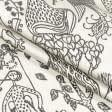 Тканини портьєрні тканини - Декоративна тканина едем т. сірий, тон вершковий