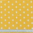 Ткани для детского постельного белья - Бязь набивная сердечки желтый