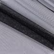 Ткани гардинные ткани - Тюль с утяжелителем сетка грек/grek  черный
