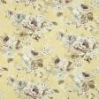 Ткани портьерные ткани - Декоративная ткань  лонета   Флорал цветы/ FLORAL фон желтый