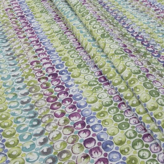 Ткани для римских штор - Декоративная ткань панама Тала синий, фиолет, зеленый