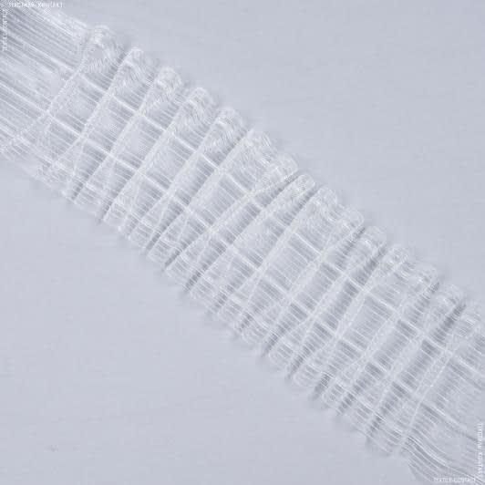 Ткани фурнитура для дома - Тесьма шторная Мультивафелька прозрачная КС-1:2 150мм ±0.5мм/50м