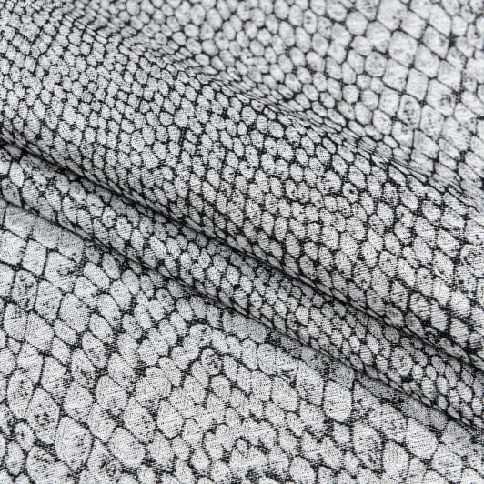 Ткани для штор - Жаккард Рептилия цвет серебро