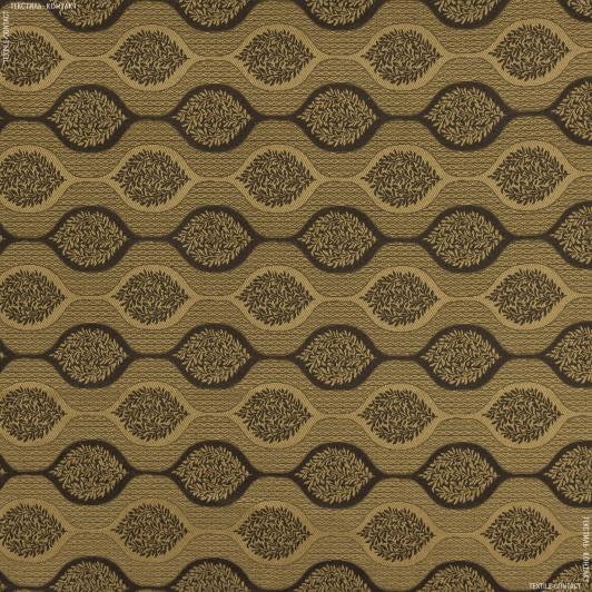 Тканини для декоративних подушок - Декор-гобелен коловріт старе золото,коричневий