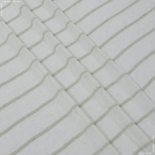 Ткани для штор - Тюль кисея полоса  цвет песок,натуральный