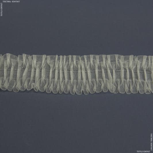 Ткани все ткани - Тесьма шторная Вафелька мелкая прозрачная КС-1:2.5 80мм±0.5мм /100м