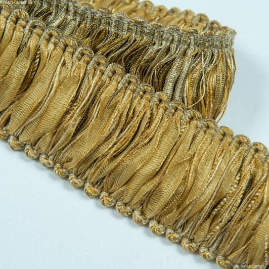 Тканини фурнітура для декора - Бахрома Імеджен органза петля золото