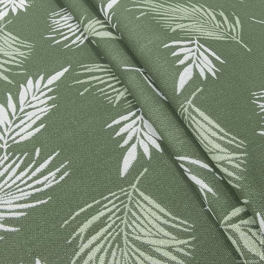 Тканини для безкаркасних крісел - Гобелен листя папороті ,зелений