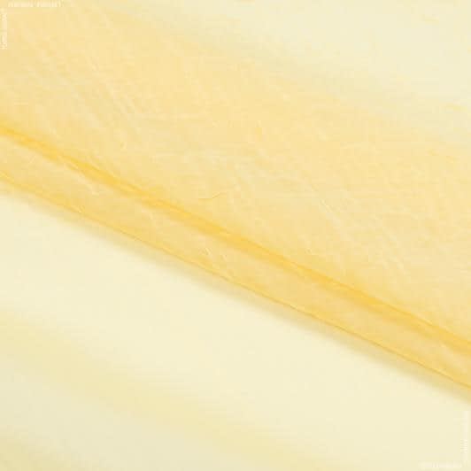 Тканини для драпірування стін і стель - Тюль   вуаль креш з обважнювачем жовтий