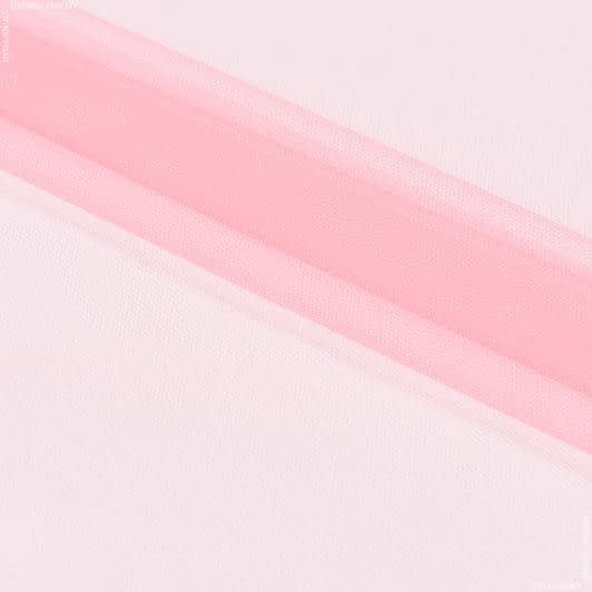 Тканини театральні тканини - Тюль сітка жорстка / фатин  / св. рожевий
