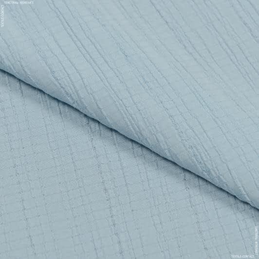 Тканини для блузок - Блузкова креш блакитний