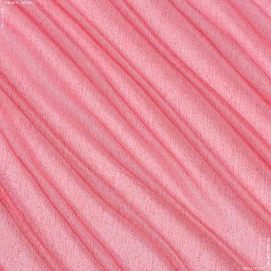 Тканини гардинні тканини - Тюль вуаль принт мрамор рожевий