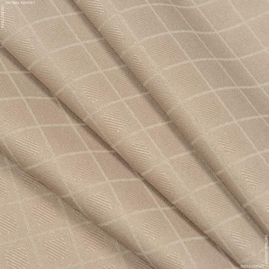 Ткани портьерные ткани - Ткань для скатертей Тиса т.бежевая