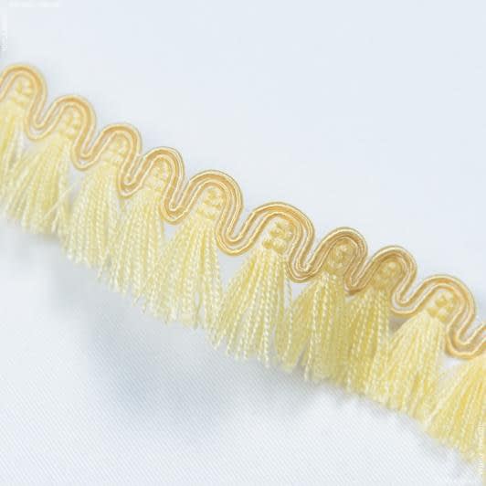 Тканини для одягу - Бахрома пензлик  КІРА  матова / медовий 30 мм (25м)