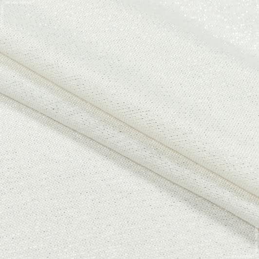Ткани новогодние ткани - Декоративная новогодняя ткань люрекс молочный,серебро