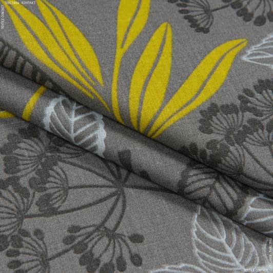 Ткани для дома - Бязь набивная сухоцветы серый