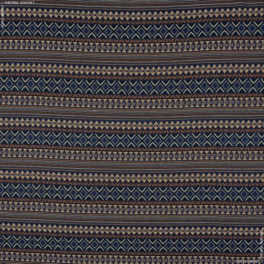 Тканини тканина для сидінь в авто - Гобелен орнамент-133 синій,св.беж,червоний,чорний
