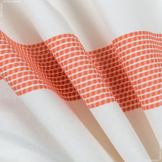 Тканини портьєрні тканини - Декоративна тканина Кіфі смуга помаранчева