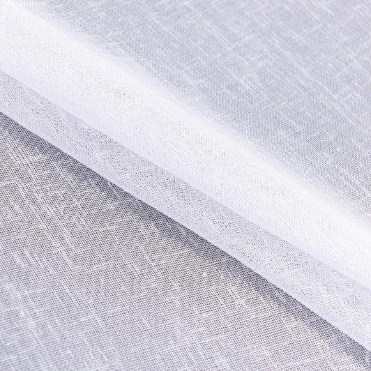 Ткани гардинные ткани - Тюль Кисея белая имитация льна с утяжелителем