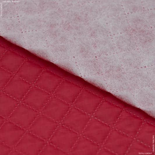 Ткани для жилетов - Подкладка 190т с синтепоном 100г/м термопай 2*2 красная