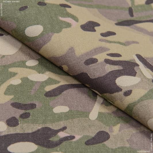 Ткани для военной формы - Саржа ТКЧ камуфляжная мультикам