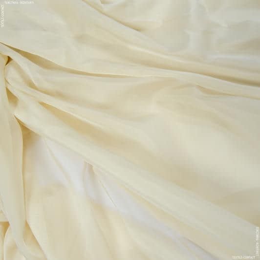Ткани гардинные ткани - Тюль Вуаль-шелк бежевый с утяжелителем