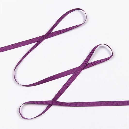Тканини фурнітура для декоративних виробів - Репсова стрічка Грогрен фіолетова 10 мм