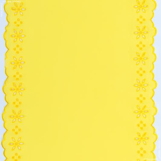 Тканини фурнітура і аксесуари для одягу - Мереживо 30см жовтий