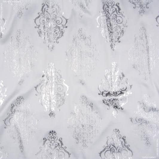 Ткани портьерные ткани - Декоративная ткань саратов-2 /  саратов-2 белый-серебро