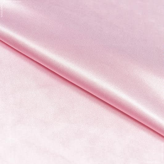 Ткани для костюмов - Плательный атлас Платон розовый