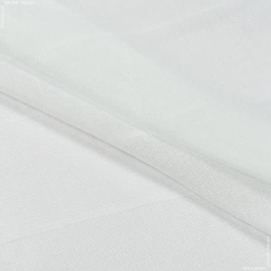 Ткани гардинные ткани - Тюль кисея Мистеро-45 полоски молочные с утяжелителем