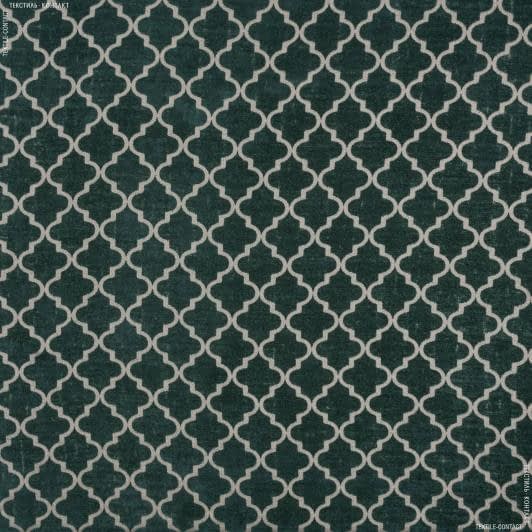 Ткани все ткани - Шенилл жаккард Марокканский ромб т.зеленый