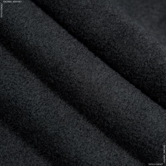 Ткани для одежды - Флис-170 подкладочный черный антрацит