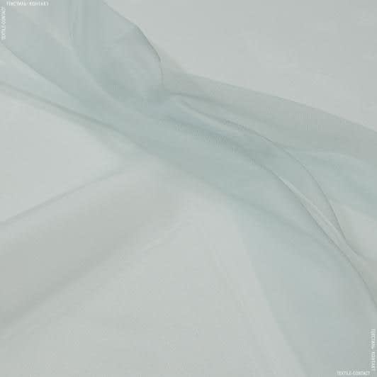 Ткани гардинные ткани - Тюль микросетка Блеск цвет голубой иней с утяжелителем
