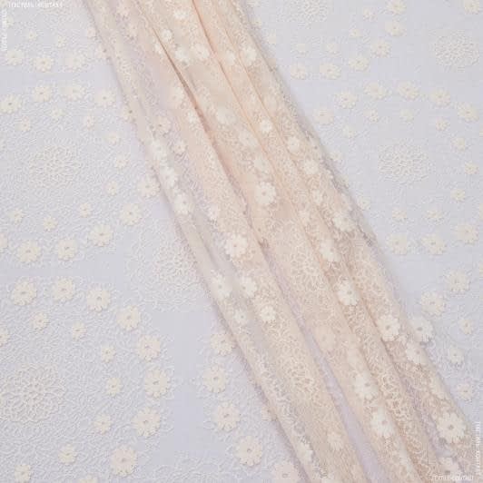 Тканини гардинні тканини - Гардинне полотно /гіпюр Мірабела св.рожевий