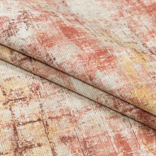 Тканини портьєрні тканини - Декоративна тканина панама Нагоя теракот, жовтий