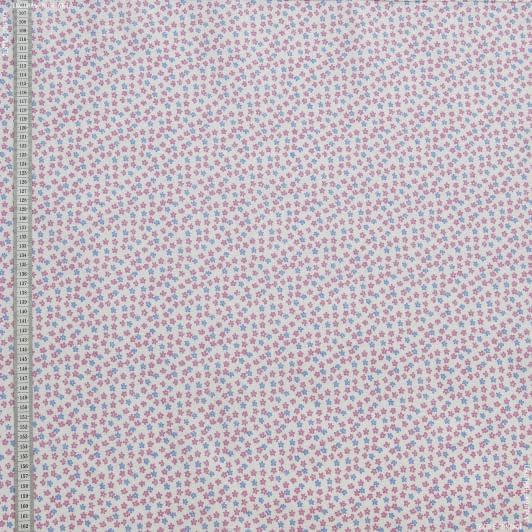 Ткани для декоративных подушек - Экокоттон кети розовый, фон молочный
